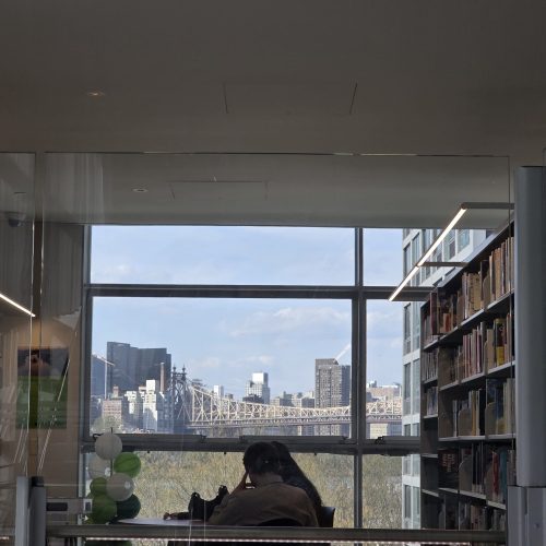 Hunters Point Library Seethrough Queens Bridge